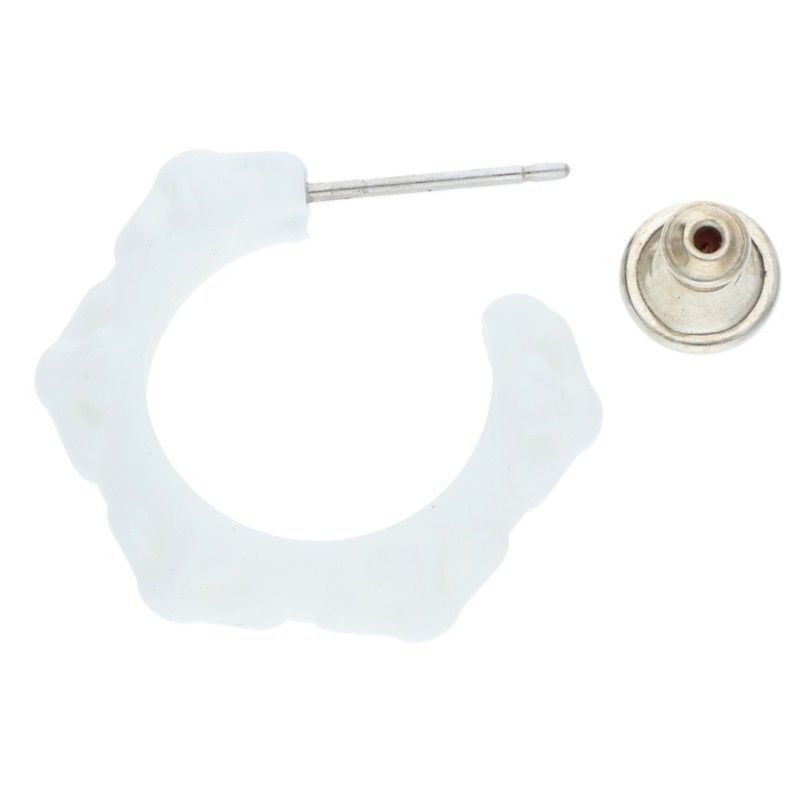 Chrome Hearts Rubber Hoop Cross Small Band Silicone Single Earring — view 4