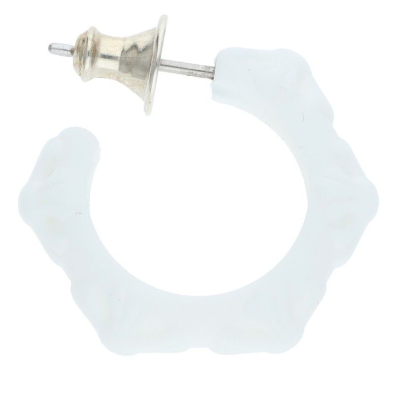 Chrome Hearts Rubber Hoop Cross Small Band Silicone Single Earring — view 3