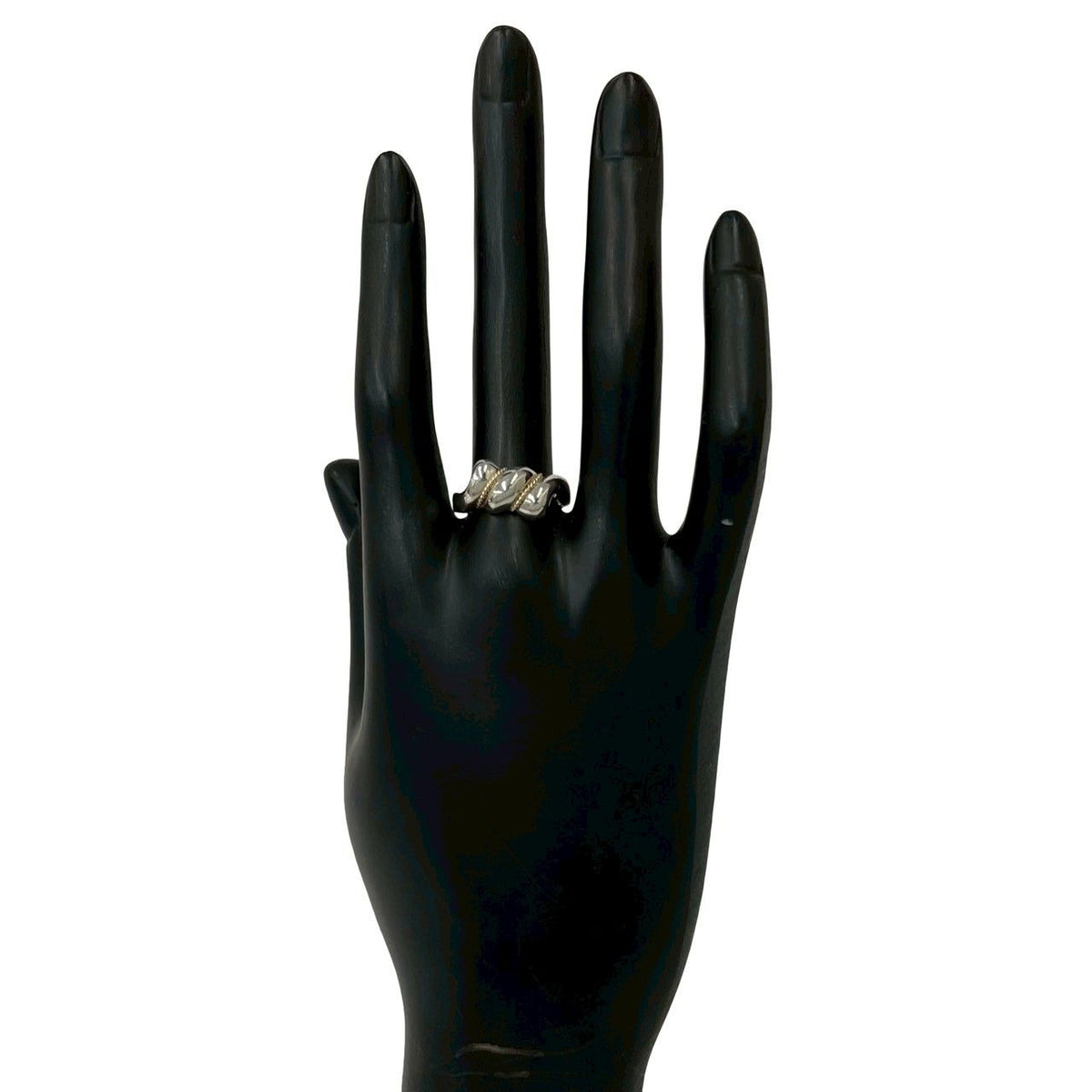Tiffany & Co Twist Trop Ring 925 Sterling Silver Gold — view 2