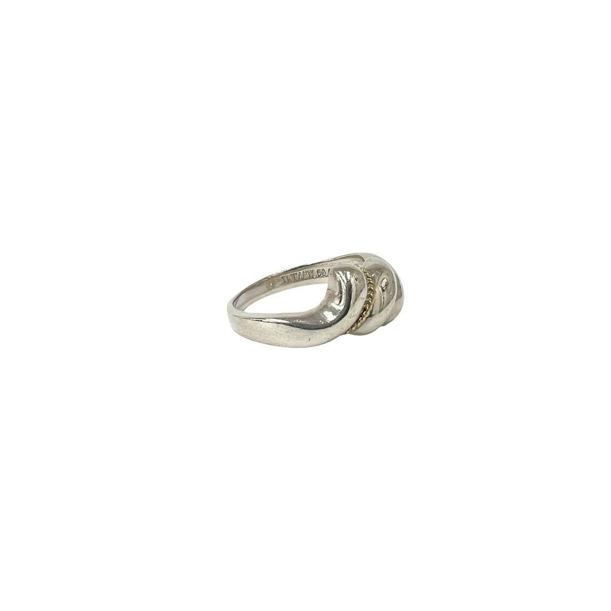 Tiffany & Co Twist Trop Ring 925 Sterling Silver Gold — view 5
