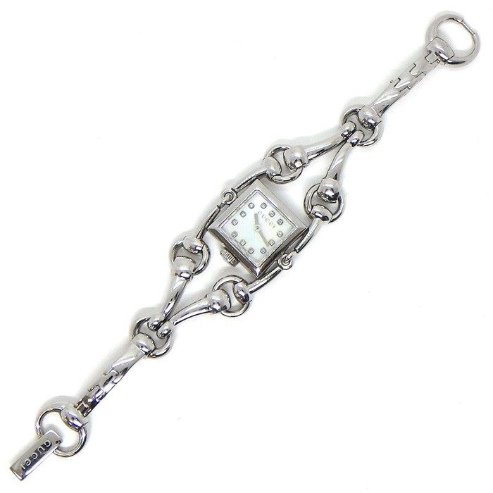 Gucci Watch Signoria 116.5 12 Points Diamond Index Square White Mother Of Pearl — view 3