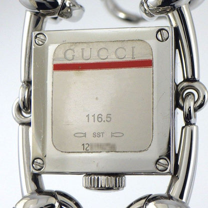 Gucci Watch Signoria 116.5 12 Points Diamond Index Square White Mother Of Pearl — view 4