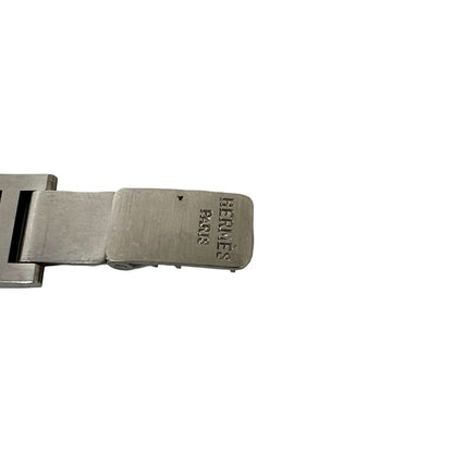 Hermes Also-H Logo Stainless Steel Quartz Watch Wrist Silver Gold — view 3