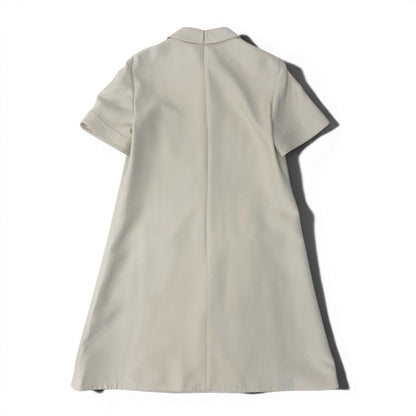 Gucci Double Chain Short Sleeve Polo Dress 40 Ivory — view 3