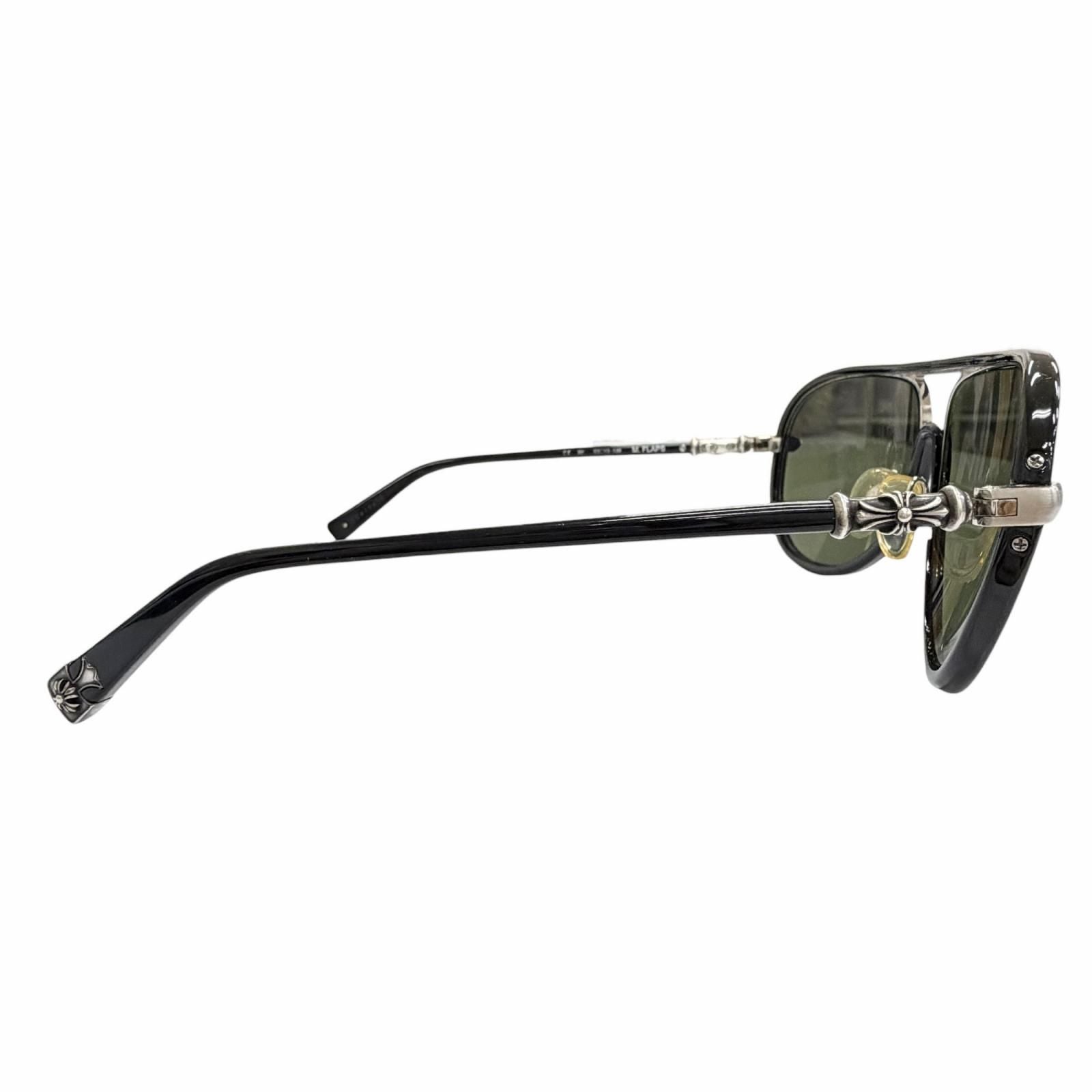 Chrome Hearts Mflaps Part 925 Acetate Teardrop Sunglasses Black Silver 63 — view 5