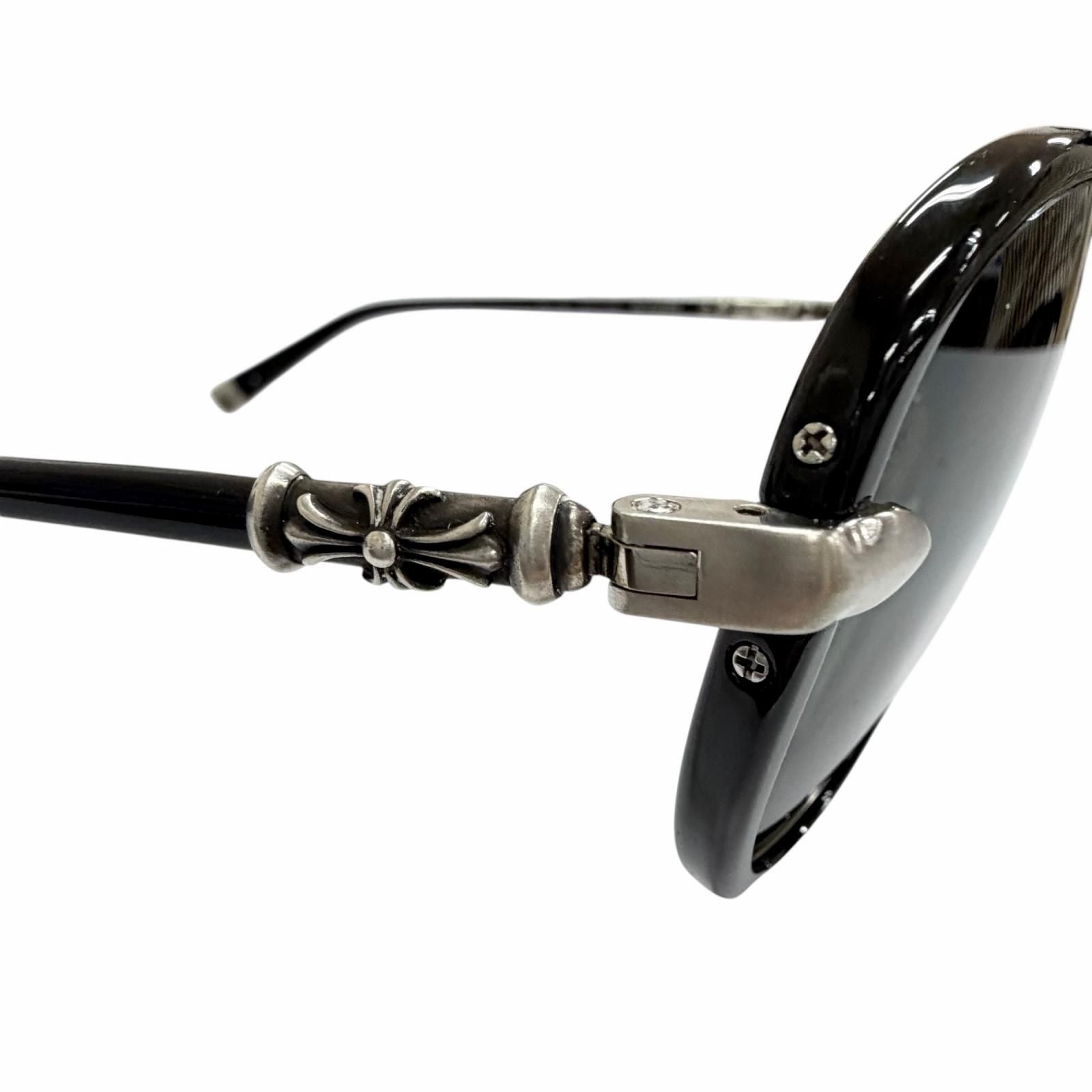 Chrome Hearts Mflaps Part 925 Acetate Teardrop Sunglasses Black Silver 63 — view 8