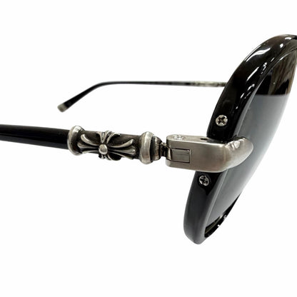 Chrome Hearts Mflaps Part 925 Acetate Teardrop Sunglasses Black Silver 63 — view 8