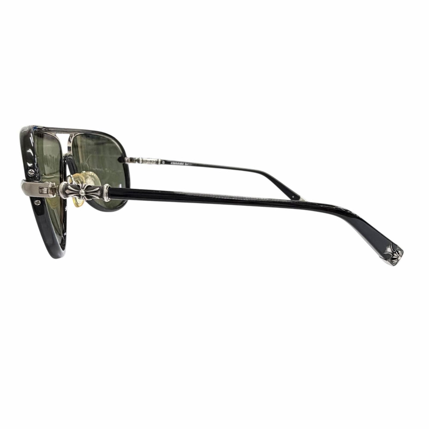 Chrome Hearts Mflaps Part 925 Acetate Teardrop Sunglasses Black Silver 63 — view 4