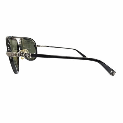 Chrome Hearts Mflaps Part 925 Acetate Teardrop Sunglasses Black Silver 63 — view 4