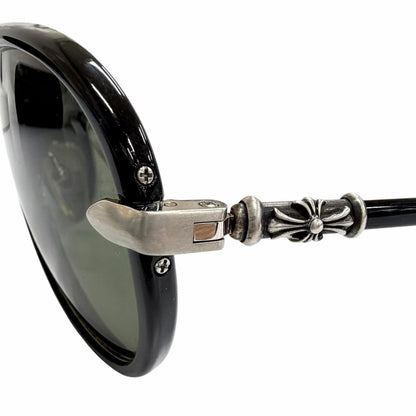 Chrome Hearts Mflaps Part 925 Acetate Teardrop Sunglasses Black Silver 63 — view 7