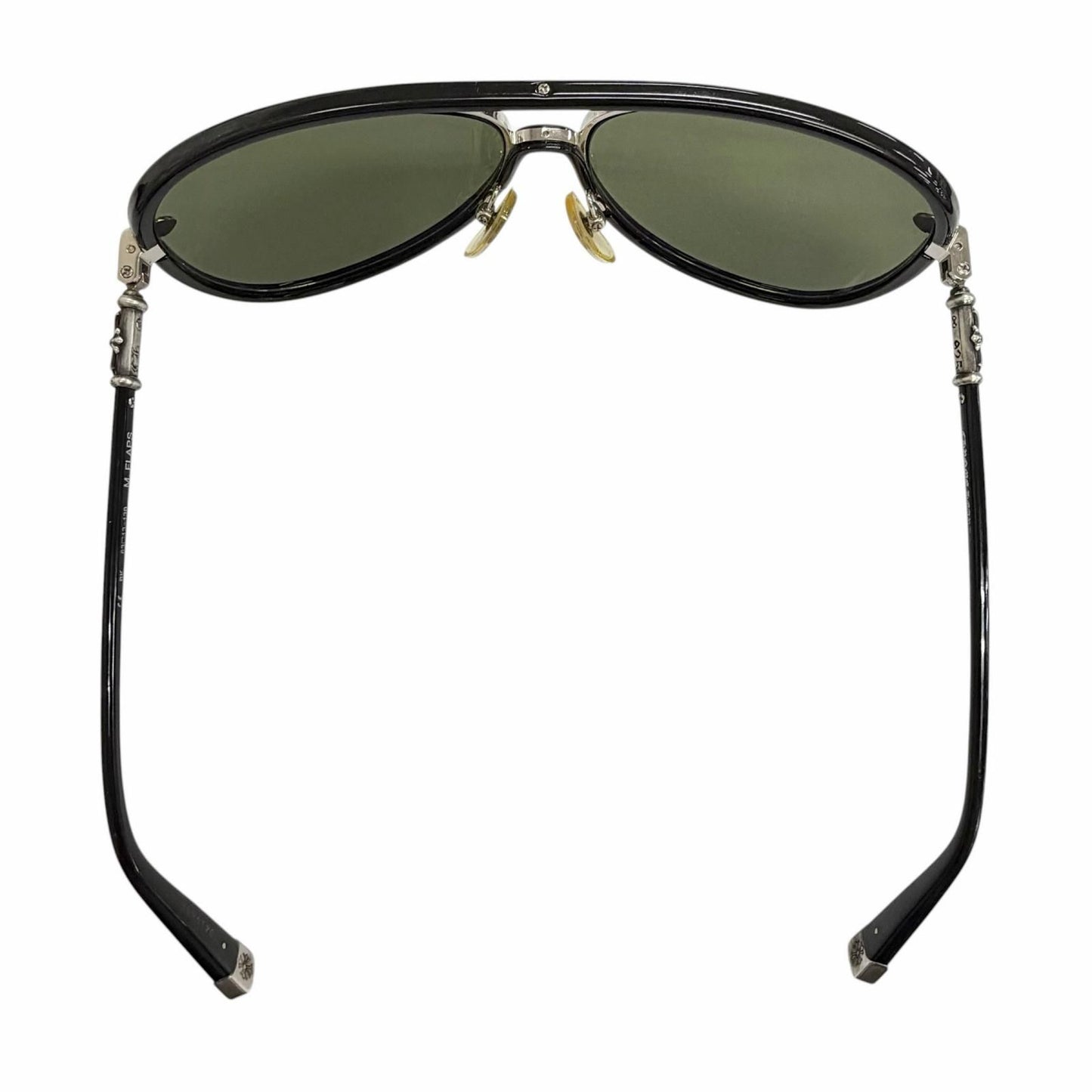 Chrome Hearts Mflaps Part 925 Acetate Teardrop Sunglasses Black Silver 63 — view 6