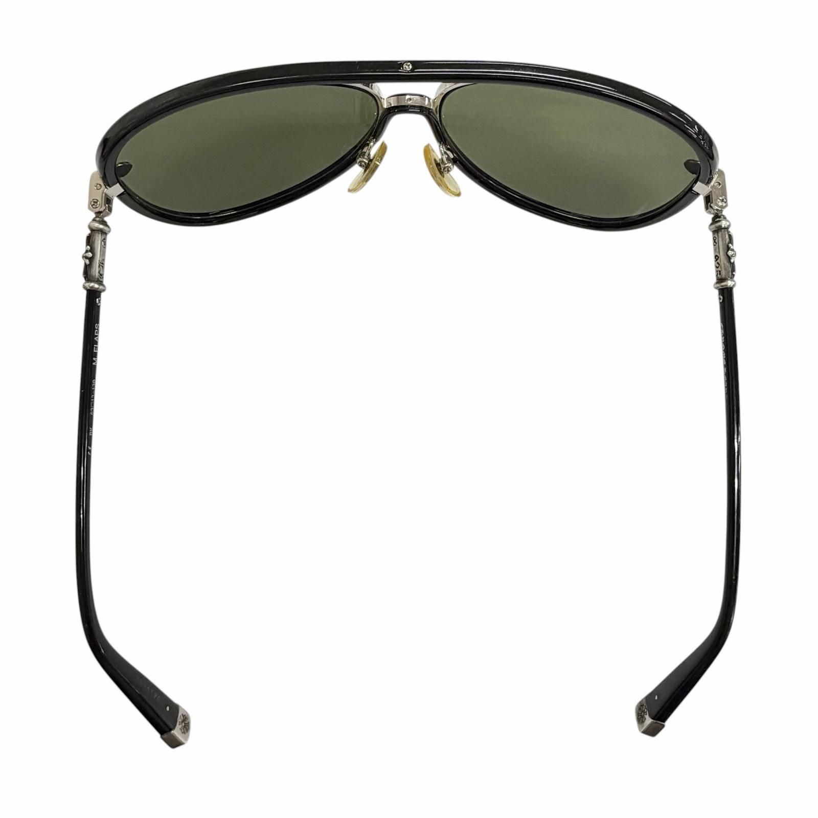 Chrome Hearts Mflaps Part 925 Acetate Teardrop Sunglasses Black Silver 63 — view 6