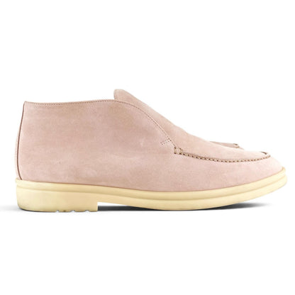 Loro Piana Open Walk Suede Leather Ankle Boots Pink — view 4