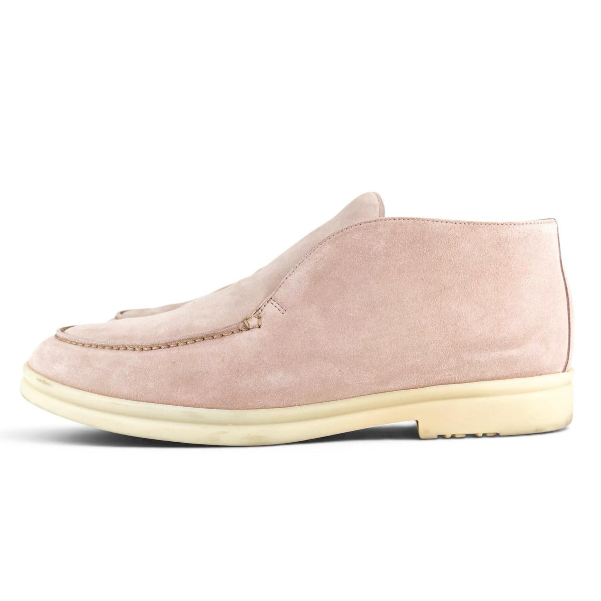 Loro Piana Open Walk Suede Leather Ankle Boots Pink — view 3