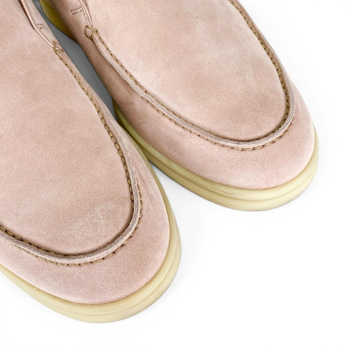 Loro Piana Open Walk Suede Leather Ankle Boots Pink — view 6