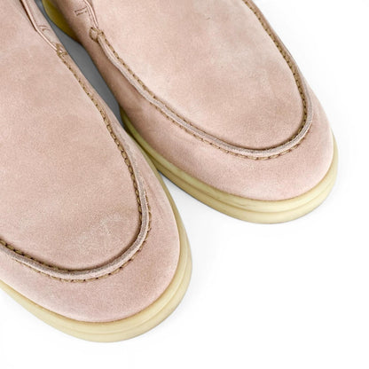 Loro Piana Open Walk Suede Leather Ankle Boots Pink — view 6