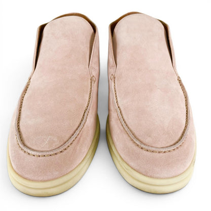 Loro Piana Open Walk Suede Leather Ankle Boots Pink — view 2