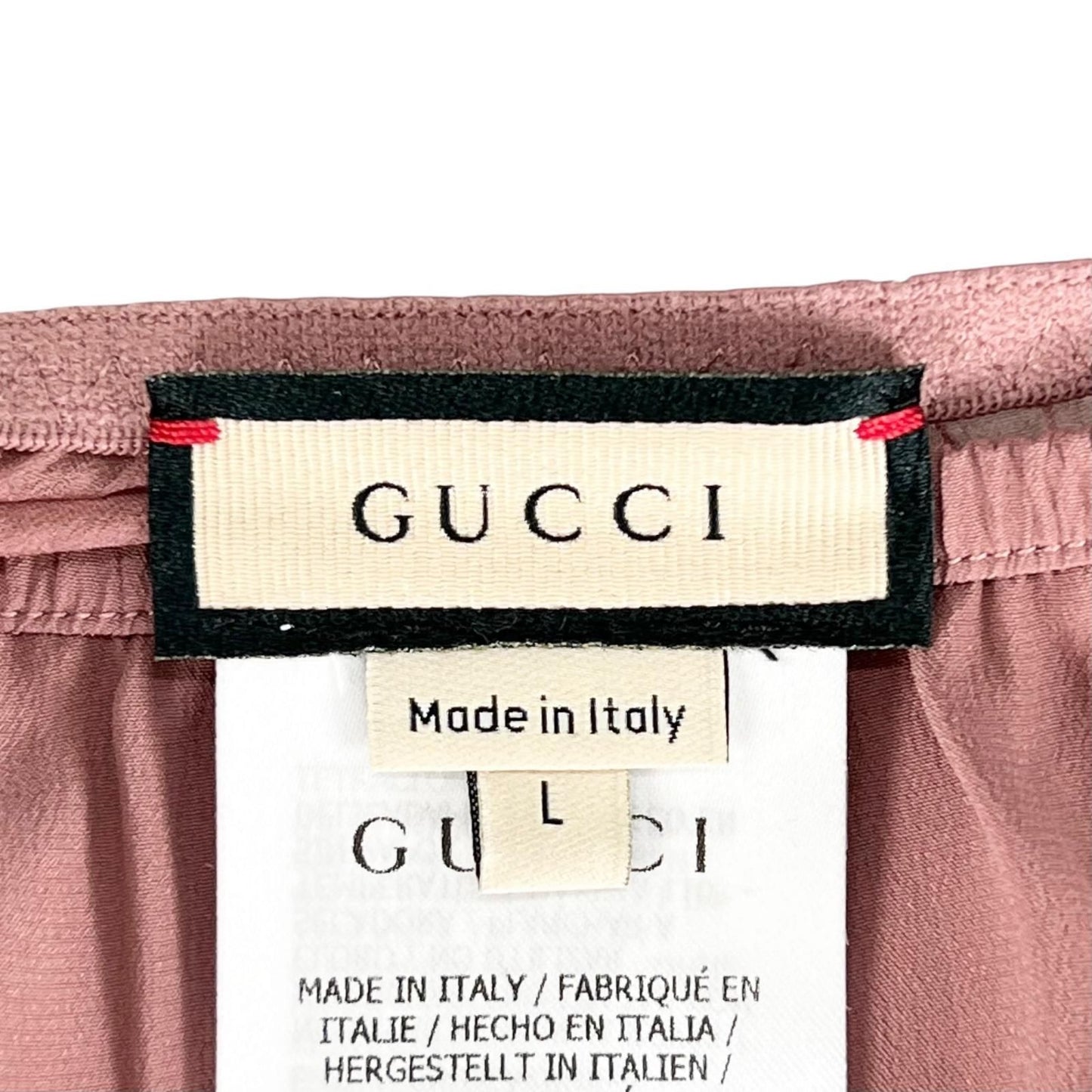 Gucci 100% Silk Inner Removable Petticoat Lace Skirt Pink — view 5