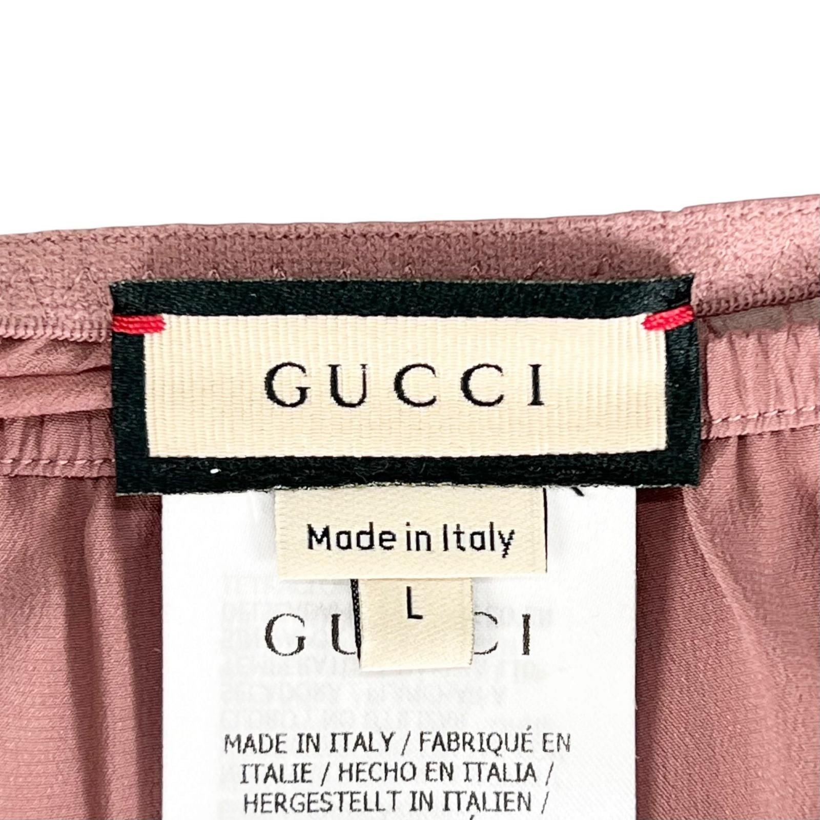 Gucci 100% Silk Inner Removable Petticoat Lace Skirt Pink — view 5