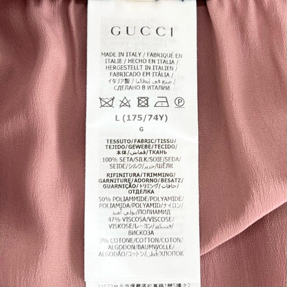 Gucci 100% Silk Inner Removable Petticoat Lace Skirt Pink — view 7