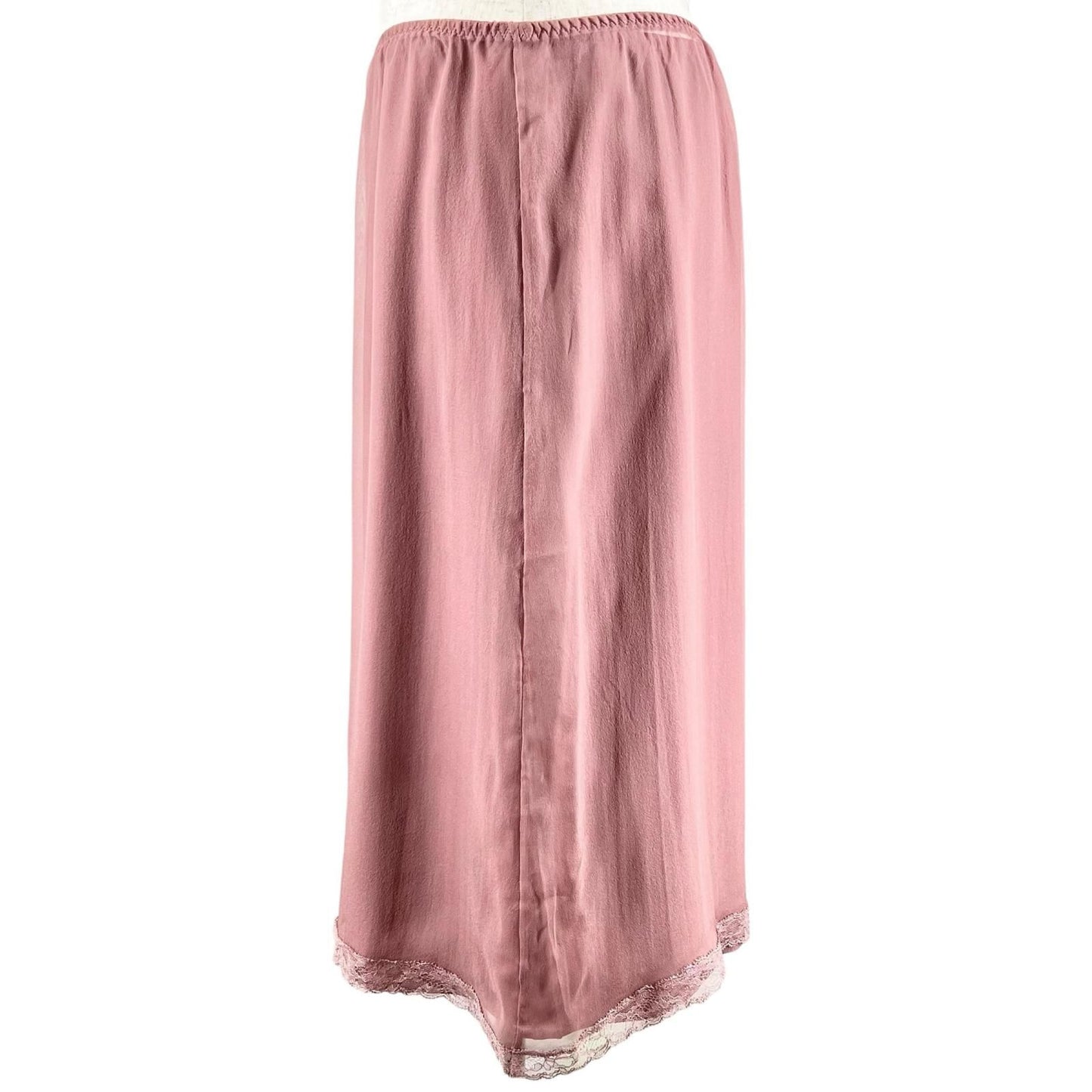 Gucci 100% Silk Inner Removable Petticoat Lace Skirt Pink — view 2