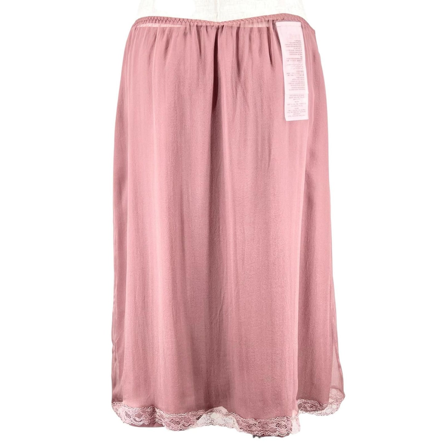 Gucci 100% Silk Inner Removable Petticoat Lace Skirt Pink — view 3