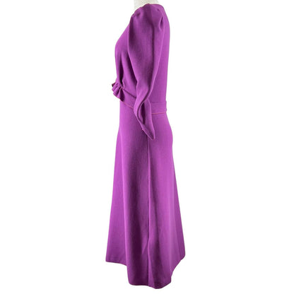 Bottega Veneta Wool Frill Dress Purple 40 — view 5