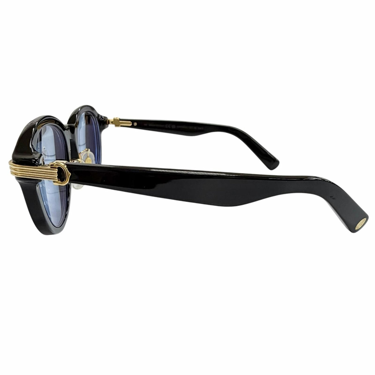 Cartier Premiere de Boston Sunglasses Eyewear Black Blue 53 — view 4