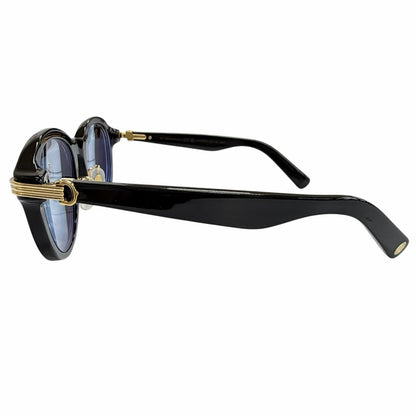 Cartier Premiere de Boston Sunglasses Eyewear Black Blue 53 — view 4