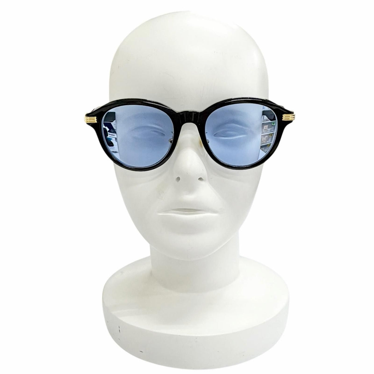 Cartier Premiere de Boston Sunglasses Eyewear Black Blue 53 — view 3