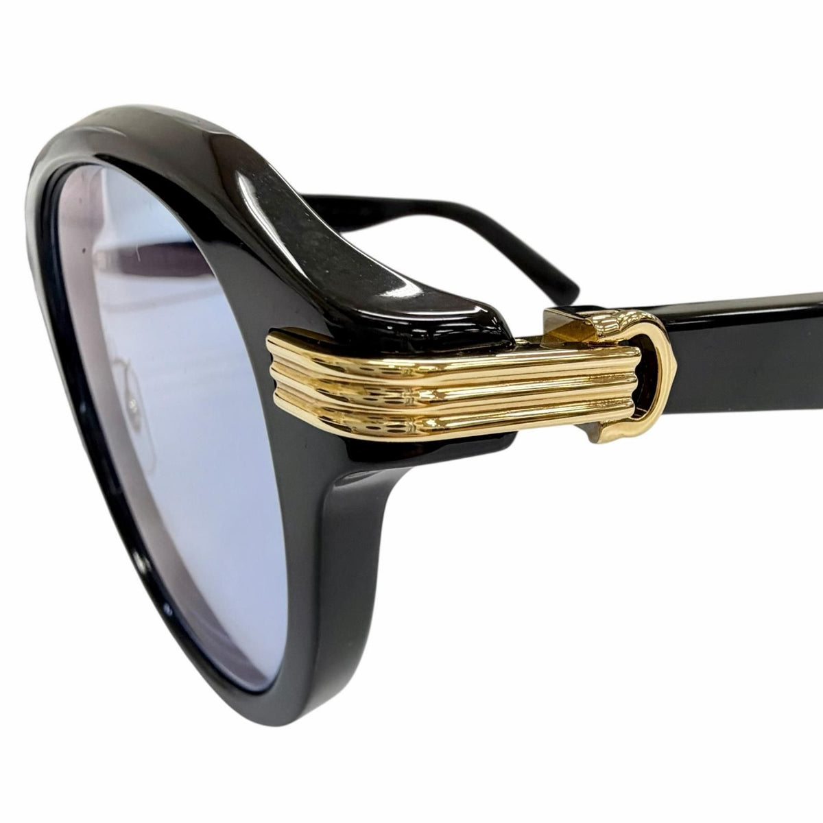 Cartier Premiere de Boston Sunglasses Eyewear Black Blue 53 — view 7