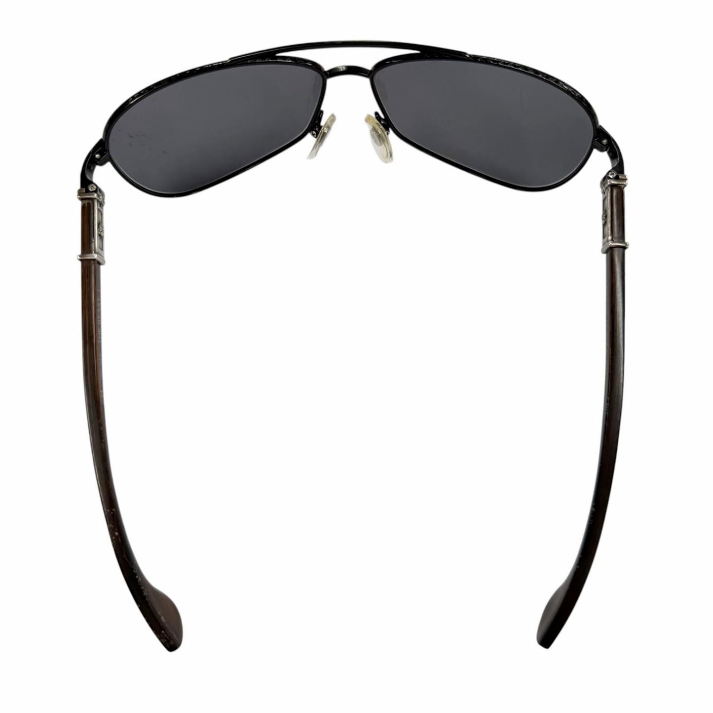 Chrome Hearts the Beasti Wood 925 CH Cross Temple Sunglasses Black Brown — view 6