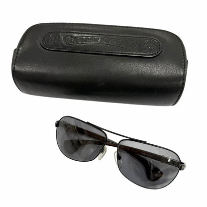 Chrome Hearts the Beasti Wood 925 CH Cross Temple Sunglasses Black Brown — view 2