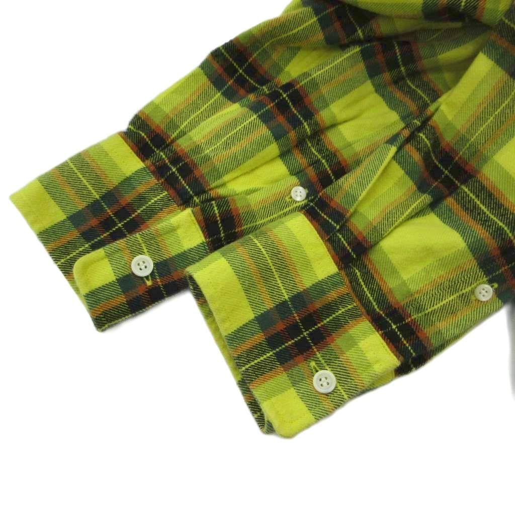 Loewe Check Oversized Shirt Long Sleeve Plaid Zip Up Oversize 44 S Yellow Black — view 4