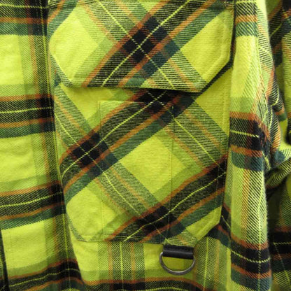 Loewe Check Oversized Shirt Long Sleeve Plaid Zip Up Oversize 44 S Yellow Black — view 7