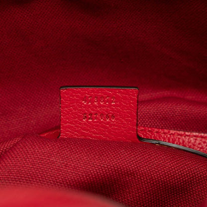 Gucci Sherry Line Logo Backpack Drawstring Red White Tricolor Canvas — view 6