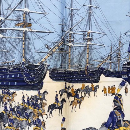 Hermes Carre 90 Marine Et Cavalerie Sea And Cavalry Scarf Large Blue Silk — view 2