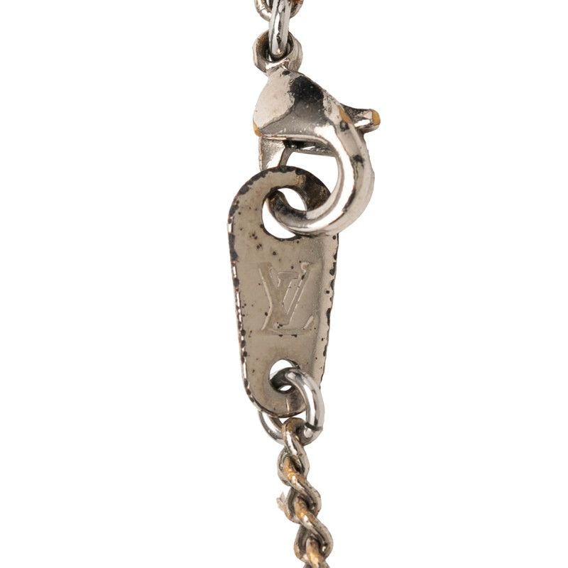 Louis Vuitton Monogram Eclipse Collier Charm Chain Pendant Black — view 4