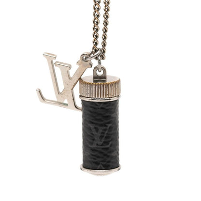 Louis Vuitton Monogram Eclipse Collier Charm Chain Pendant Black — view 2