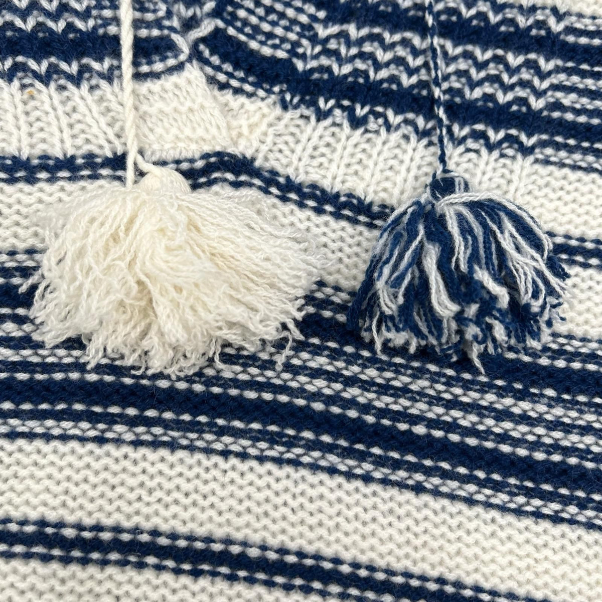 Dior White Navy Bee Cashmere Border Knit Usa Sweater — view 7