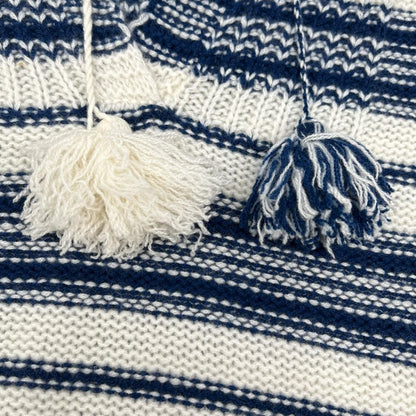 Dior White Navy Bee Cashmere Border Knit Usa Sweater — view 7