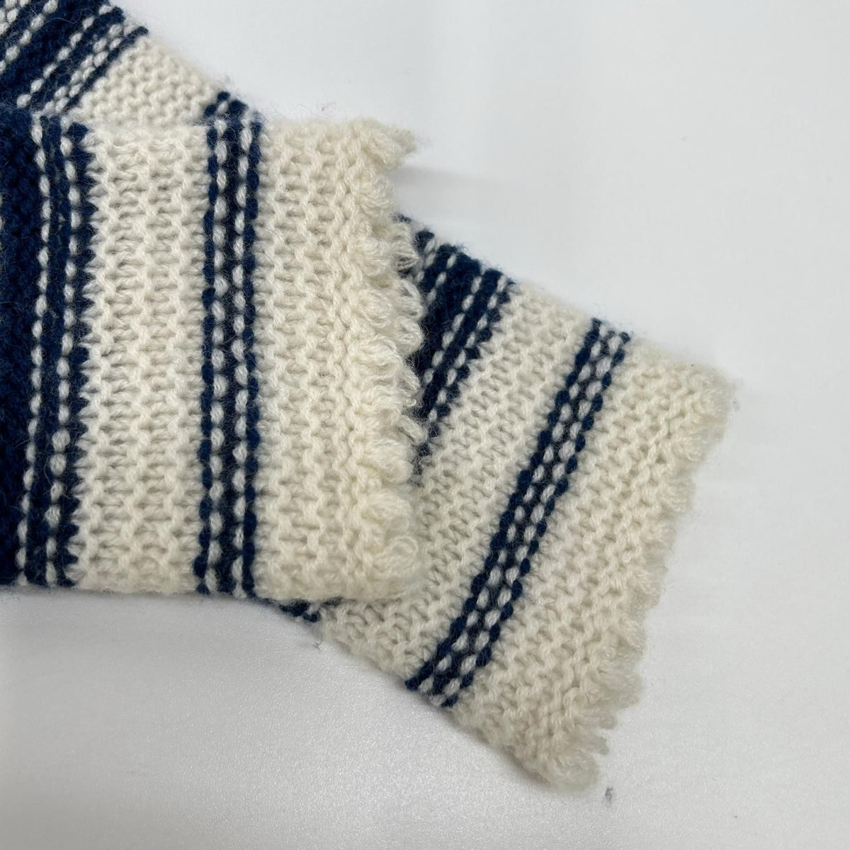 Dior White Navy Bee Cashmere Border Knit Usa Sweater — view 8