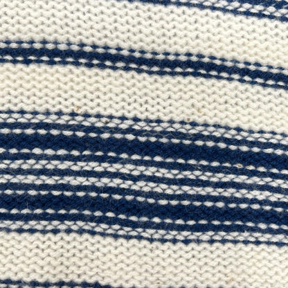 Dior White Navy Bee Cashmere Border Knit Usa Sweater — view 5