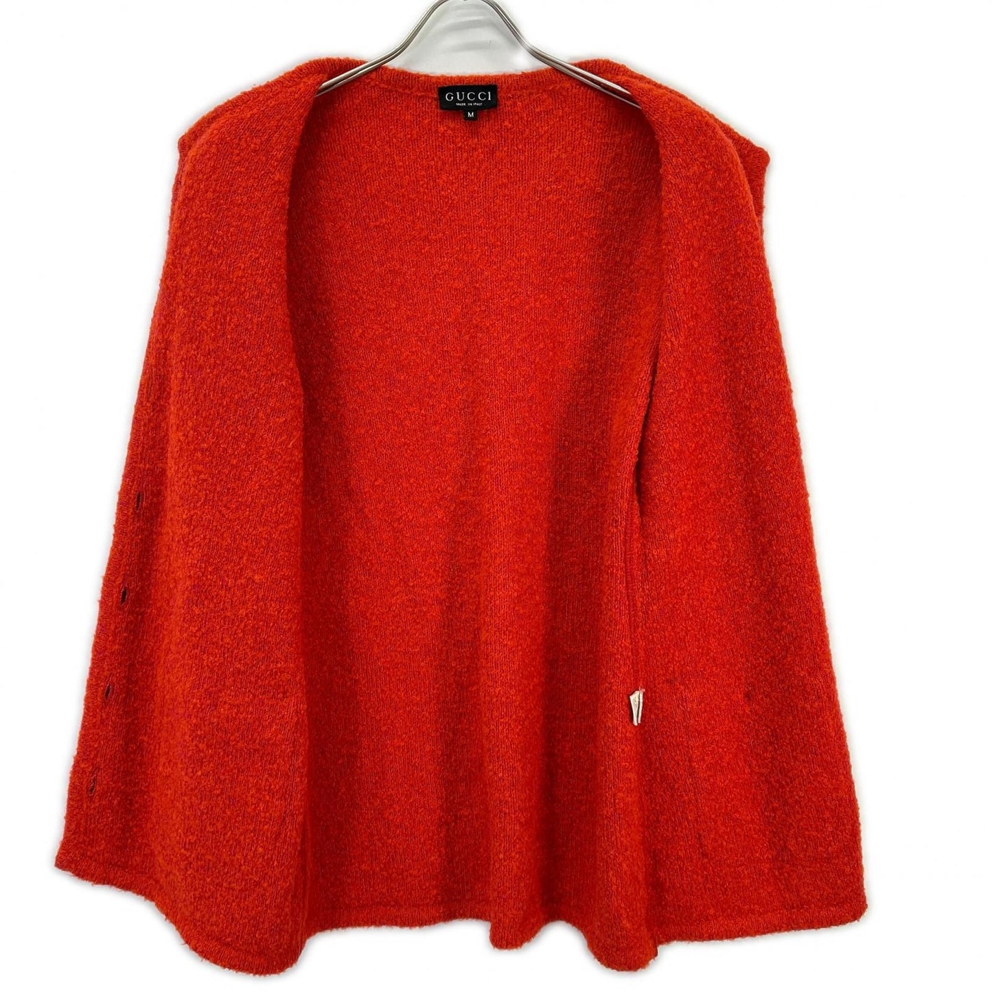 Gucci 257 Vintage Red Alpaca Cowl Mohair Cardigan — view 3