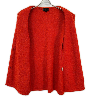 Gucci 257 Vintage Red Alpaca Cowl Mohair Cardigan — view 3