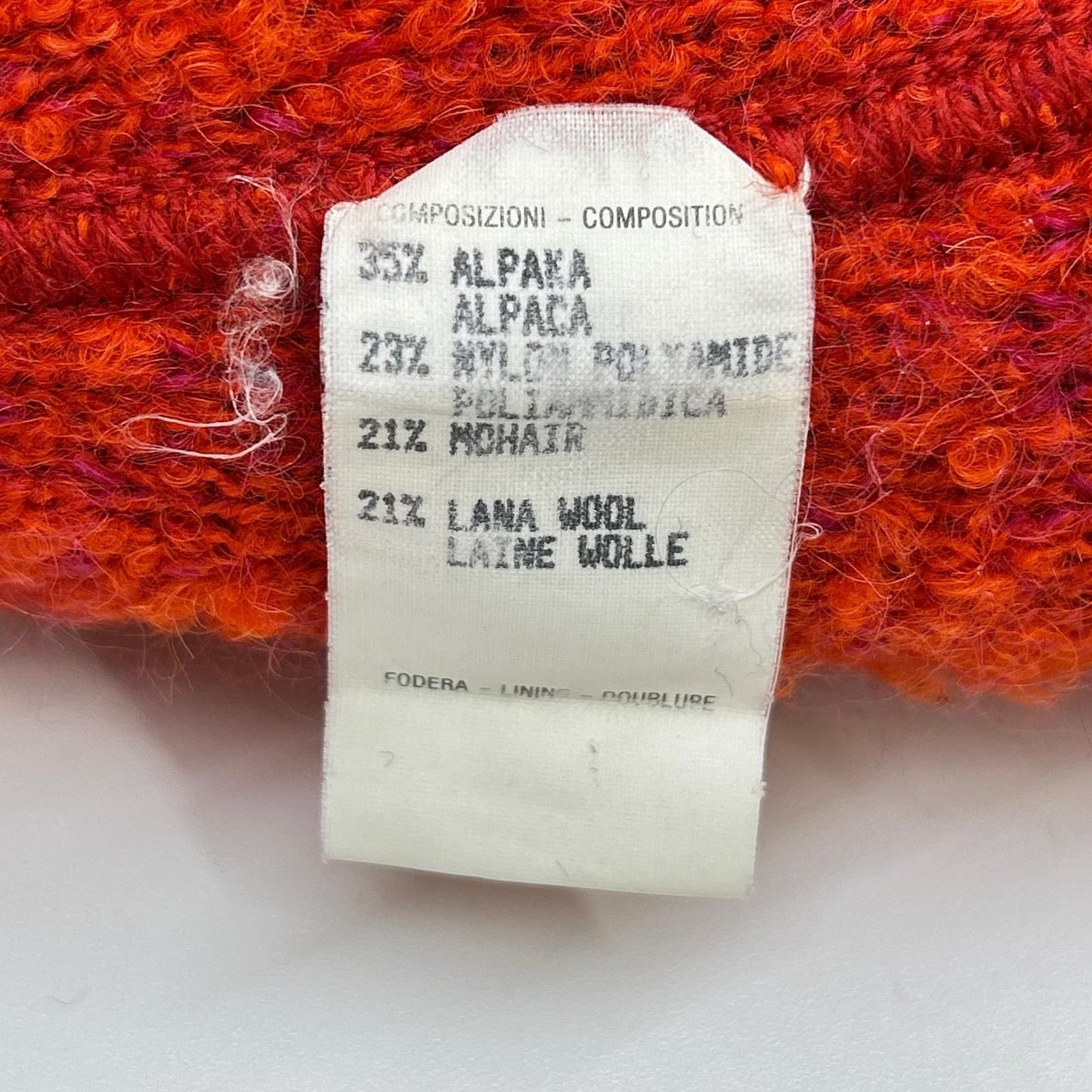 Gucci 257 Vintage Red Alpaca Cowl Mohair Cardigan — view 5