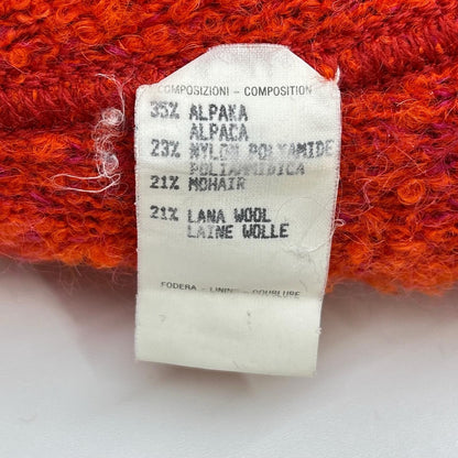 Gucci 257 Vintage Red Alpaca Cowl Mohair Cardigan — view 5