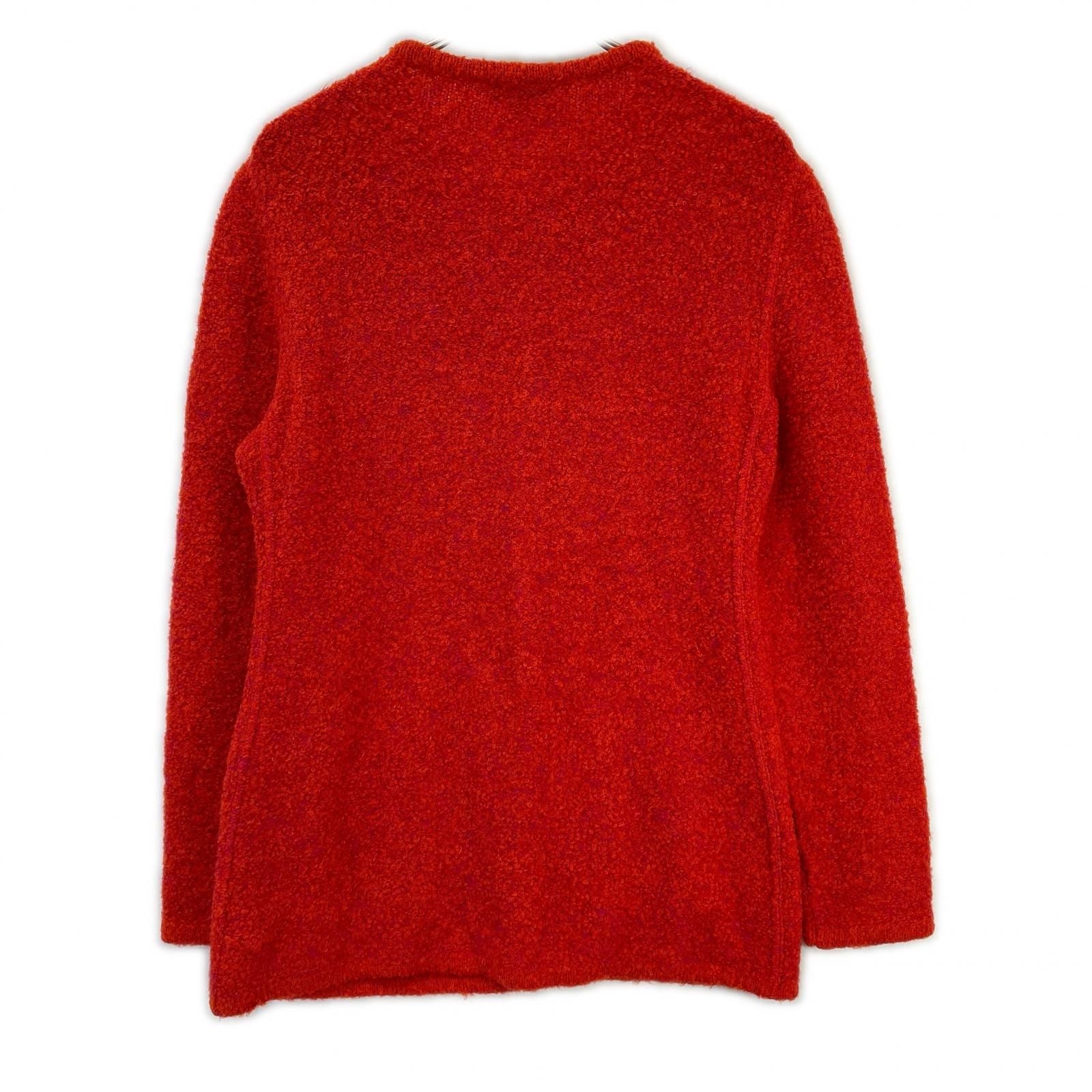 Gucci 257 Vintage Red Alpaca Cowl Mohair Cardigan — view 2