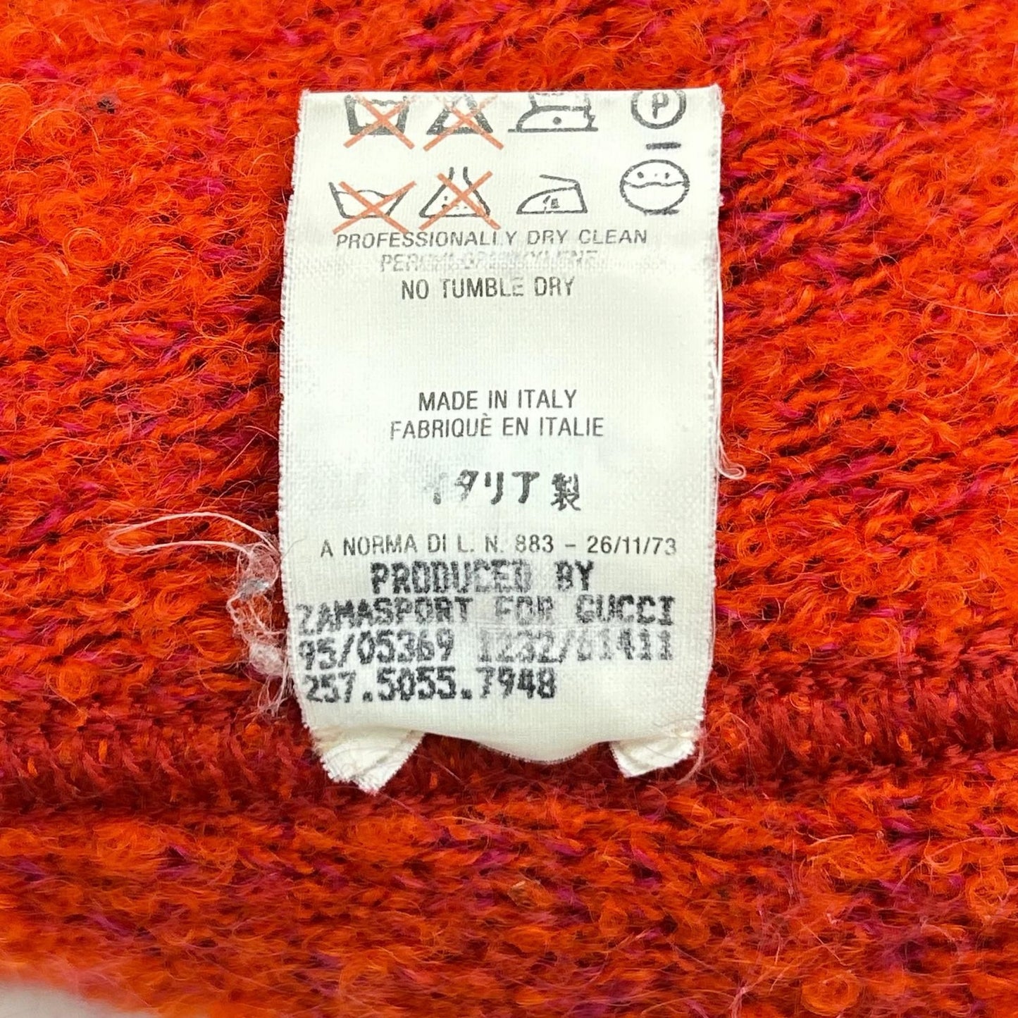 Gucci 257 Vintage Red Alpaca Cowl Mohair Cardigan — view 6