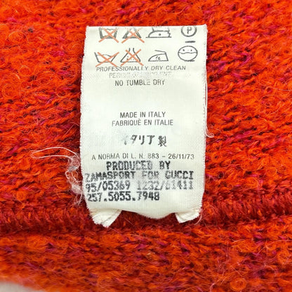 Gucci 257 Vintage Red Alpaca Cowl Mohair Cardigan — view 6